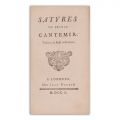 Antioh Cantemir, Satire, cu istoria vieții sale, ediția 1750
