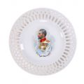 Trei farfurii ribbon plate cu portretele Reginei Maria, Regelui Ferdinand și Regelui Mihai, fabrica Victoria, Cehoslovacia