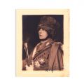 Regina Maria a României în uniforma Regimentului 4 Roșiori, fotografie de mari dimensiuni, 1924, cu semnătură