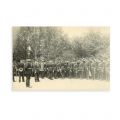 Vizita împăratului Franz Joseph, regele Carol I inspectând un regiment de ofițeri, fotografie de epocă