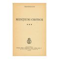 Perpessicius, Mențiuni critice, 5 volume, cu dedicație pentru Nicolae Iorga
