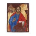 Icoană grecească, Iisus Pantocrator, tempera pe lemn, a doua jumătate a sec. XIX