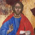 Icoană grecească, Iisus Pantocrator, tempera pe lemn, a doua jumătate a sec. XIX