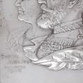Regele Carol I și regina Elisabeta, plachetă din bronz argintat, gravor Robert Fessler