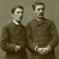 I. L. Caragiale și Petru Th. Missir, fotografie de epocă, atelier Nestor Heck
