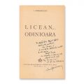 I. Agârbiceanu, Licean,...odinioară, 1939, cu dedicație olografă