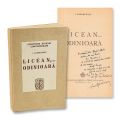 I. Agârbiceanu, Licean,...odinioară, 1939, cu dedicație olografă