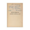 Sasa Pană, Sadismul Adevărului, 1936, cu dedicație olografă către I. Valerian