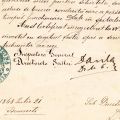 Școala Națională de Medicină, certificat semnat de Carol Davila, 1868