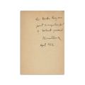 Mircea Eliade, Soliloquii, 1932, cu dedicație către Barbu Brezianu
