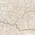 Harta Regatului Ungariei, a Principatului Transilvaniei, Slovaciei și Croației, gravură în cupru colorată manual, cartograf Didier Robert de Vaugondy, 1751 