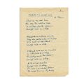 M. Beniuc, Despărțire de o garoafă roșie, poezie manuscris