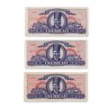Trei bancnote în valoare de 1000 lei din 30 septembrie 1947