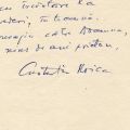 Constantin Noica, scrisoare de recomandare, 1984