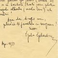 Gala Galaction, scrisoare olografă, 1933