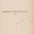 T. Frâncu, G. Candrea, Românii din Munții Apuseni (Moții), 1888, din biblioteca lui Sextil Pușcariu