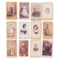 23 de fotografii format carte-de-visite, ateliere românești F. Mandy, F. Duschek, Nestor Heck, B. Brand, J. Marie, M. Schwarz