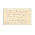 Constantin I. Nottara, carte de vizită cu însemnare olografă