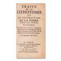 François Tolet, Tratat despre litotomie sau extragerea calculilor din vezică urinară, 1686, oferit dr. urolog Theodor Burghele 