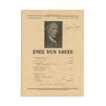 Program, concert Emil von Sauer, 1941, cu semnătură olografă