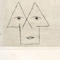 Victor Brauner, gravură în acvaforte, semnată olograf