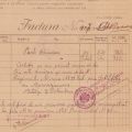 Fabrica automată de paste alimentare din Ploiești „Vulturul”, factură, 1920