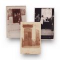 Hoteluri, restaurante și coloniale, trei fotografii tip carte poștală 