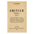 Eugen Lovinescu, Critice, 9 vol. colligate, cu dedicație către Ion Jalea