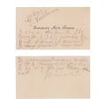 Barbu Brezianu, M. Ioneanu, P. Theodoru, A. Steriadi, Agrippine C. Rosetti, colecție de cinci cărți de vizită