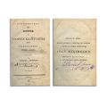 Prescurtare din Istoria lui Gheorghe Castriotul,  2 volume, 1847, cu semnătura traducătorului Sărdarul I. Bilcirescu