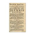 Joannis Kastal, Nova Dacia, două volume, 1743