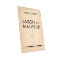 Edmond Vandercammen, Saison du Malheur, cu dedicație către Geo Bogza