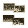 Regele Carol al II-lea vizitând o tabără de cercetașe, 4 fotografii tip carte poștală