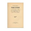 Eugène Ionesco, Théâtre, vol. I, 1954, cu dedicația autorului