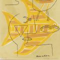 Victor Brauner, Traces interstices,1963, litografie color, semnată și numerotată olograf