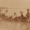 Pescari în Deltă la Hârșova, fotografie tip carte poștală, 1916