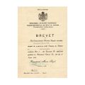 Căpitanul Petriman Ioan, brevet - Insigna de Război a Distrugătoarelor