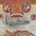 Harta României Ilustate și Istorice, litografie de mari dimensiuni, Gh. Chirovici și A. D. Atanasiu, 1919