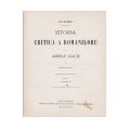 B. P. Hasdeu, Istorie critică a românilor, două volume, 1875