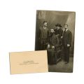 Nicolae Cartojan, fotografie tip carte poștală + carte de vizită