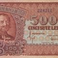 Bancnotă în valoare de 500 lei din 1949