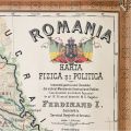 România, hartă fizică și politică de mari dimensiuni, 1923
