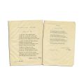 Lucian Blaga, două file cu traduceri din Shakespeare și Michelangelo, 1945, cu semnătură olografă