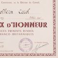 Principele Carol al II-lea, Diploma Crucii de Onoare oferită de Asociația Amicală Franco-Britanică