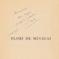 Tudor Arghezi, Flori de Mucigai, 1931, cu dedicație pentru Elena Gagea