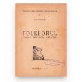 Gh. Vrabie, Folklorul. Obiect, principii, metodă, 1947, cu dedicație pentru Tiberiu Brediceanu