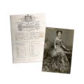 Pașaportul Elenei Cuza, 1883 + fotografie tip carte poștală