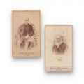 Simion Bărnuțiu și Eudoxiu Hurmuzachi, două fotografii format carte-de-vizite, atelier Frații Șaraga