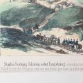 Orașul și cetatea Silistrei, gravură colorată manual, 1854