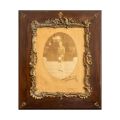 Regele Ferdinand pe treptele palatului regal, fotografie cu semnătură, atelier F. Mandy